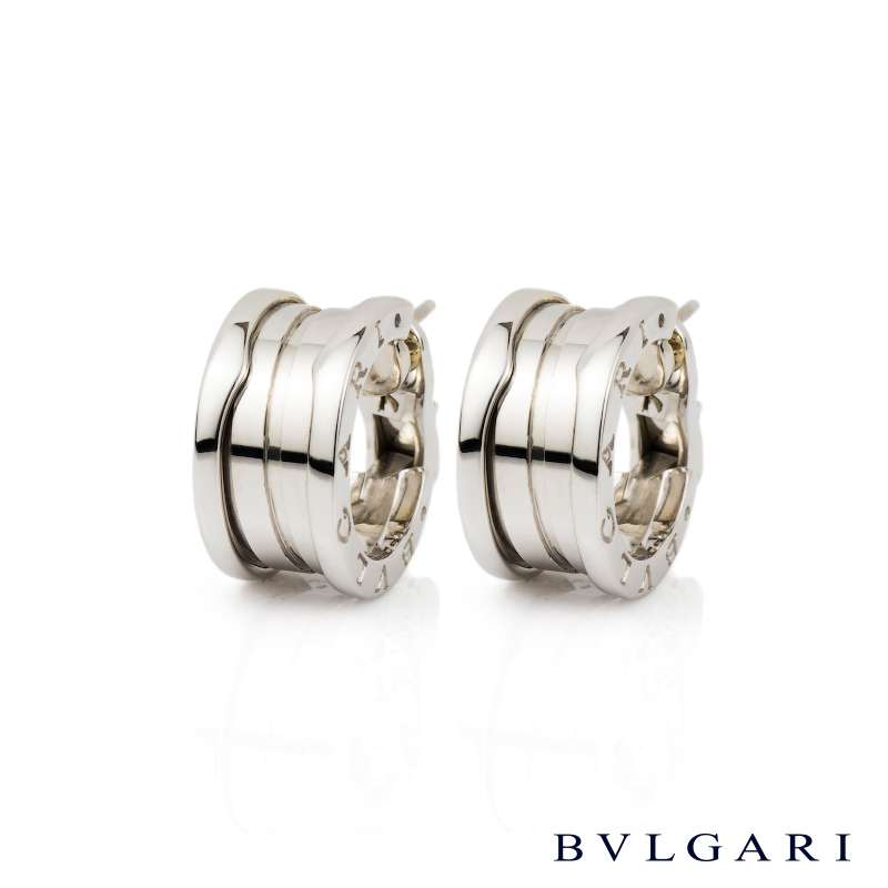 bvlgari white gold earrings